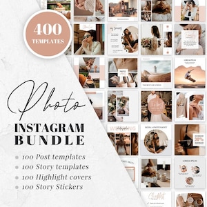 Photographer instagram posts templates, photographer instagram stories Canva, instagram bundle, editing instagram, instagram branding kit