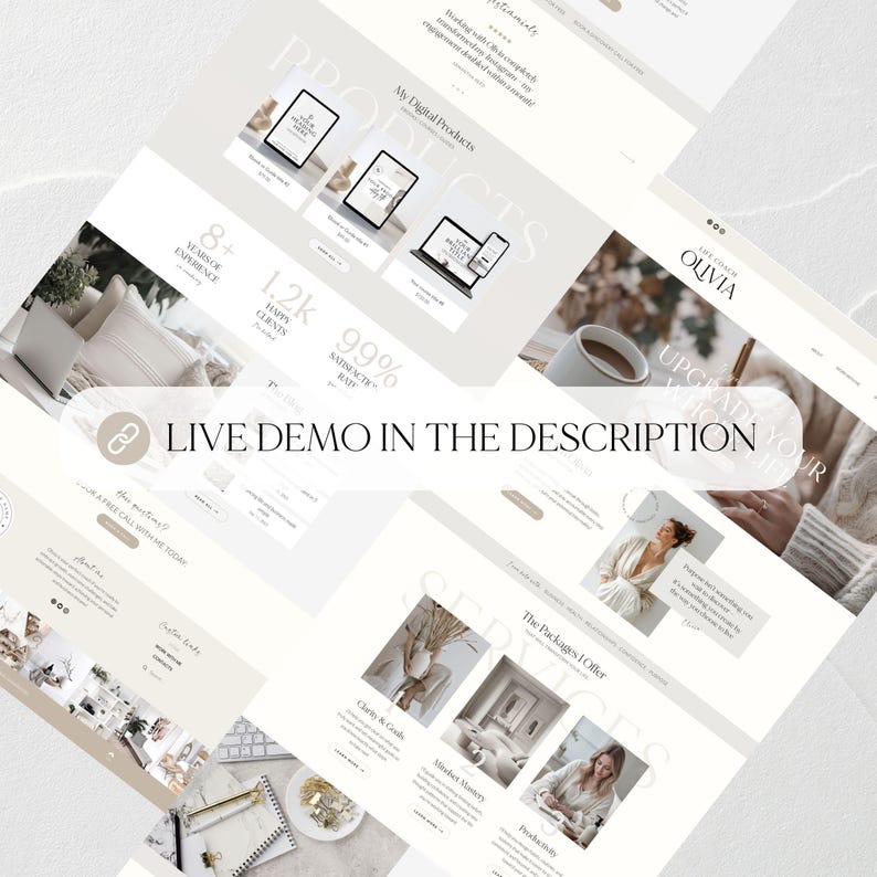 Wix Website Template Coaching Website Wix Design Wix theme Coach Wix Ecommerce Shop Wix Service business Wix consulting website Wix beige