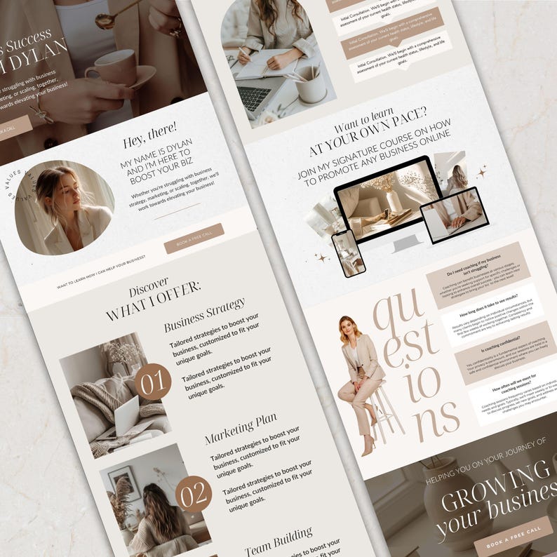 Ultimate Coaching Bundle Coaching Business Template Coach Online business Wix Website Template Canva website landing Branding Kit