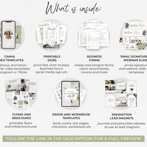 Green Health Coach Template Wellness Coach Holistic Health Content Creator Social Media Template Branding Kit Instagram Bundle Canva