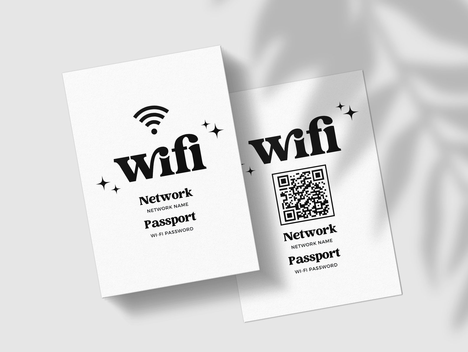 Wifi QR Code Sign, Printable Wifi Sign, Editable Wifi Password Sign ...