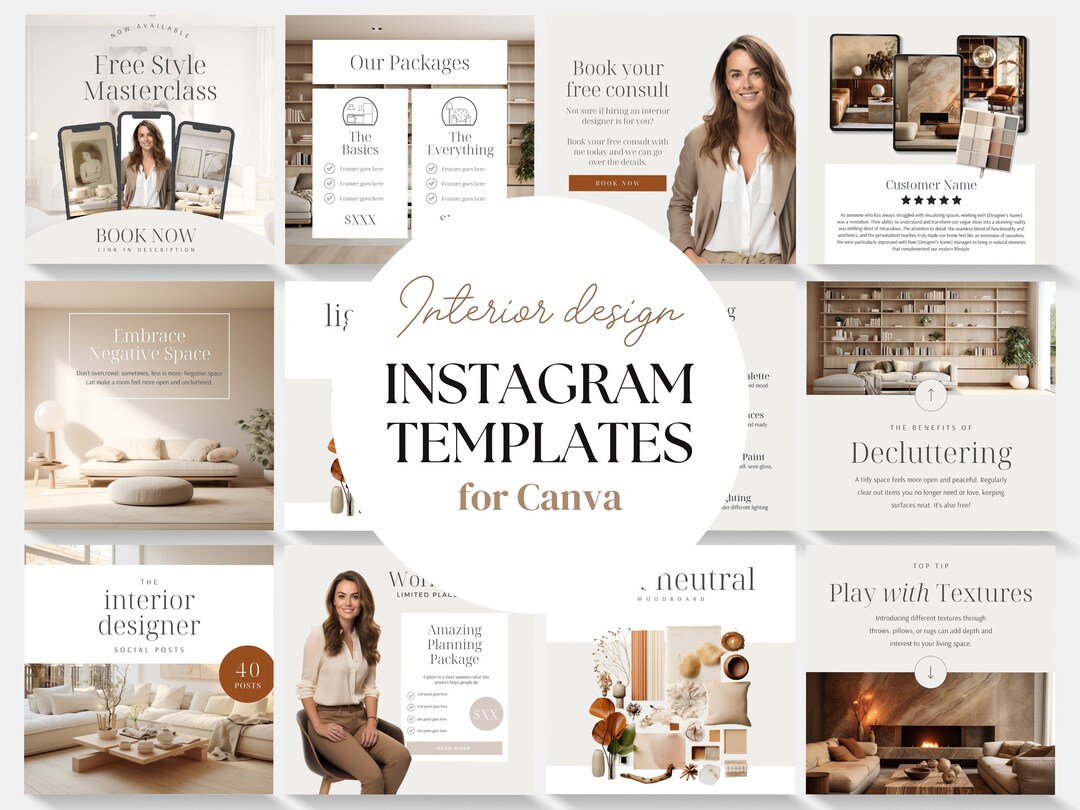 Interior Design Template Instagram Post Template Minimalist Canva ...