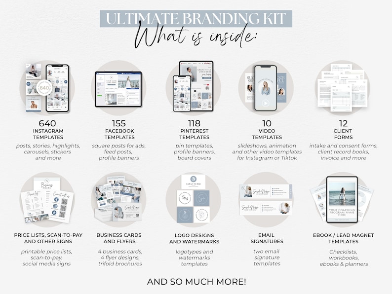 Branding Package Business Templates Canva DIY Branding Kit Instagram Bundle Branding Design Template Social media Canva Template Bundle