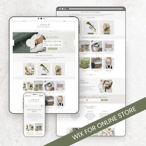 Minimal Wix Website Template Wix Ecommerce Shop Modern website template Skincare store Eco store Online store Website theme Wix design