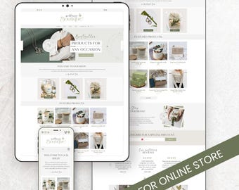 Minimal Wix Website Template Wix E-Kommerch-Shop Moderne Website-Vorlage Skincare Shop Eco Store Online-Shop Website Theme Wix Design