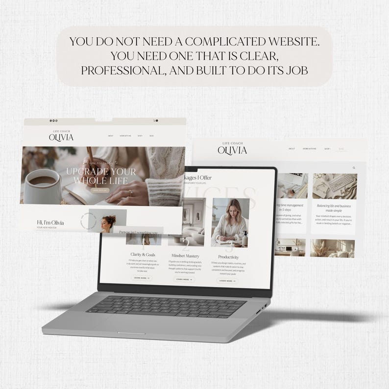 Wix Website Template Coaching Website Wix Design Wix theme Coach Wix Ecommerce Shop Wix Service business Wix consulting website Wix beige