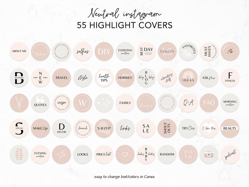 Canva Instagram-mallar | Instagram-mallpaket | Canva-mallkit | Instagram-varumärkesbyggandekit | Canva Blogger-mallneutral bild 3