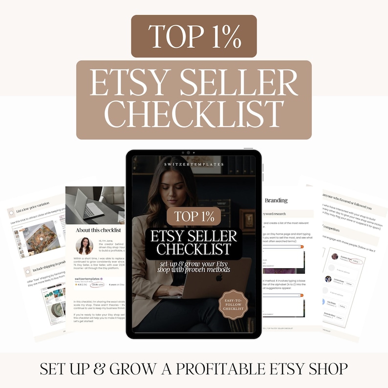 How to sell on Etsy Seller Success Guide Etsy checklist Etsy SEO ebook Etsy SEO Help Etsy SEO Guide Etsy Search Engine Optimization Handbook
