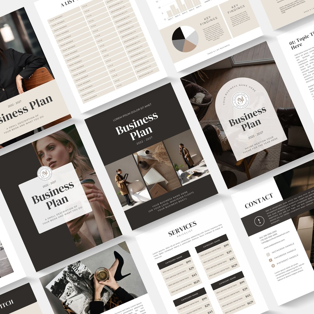 Business Planner Printable Business Plan Template Canva Editable ...