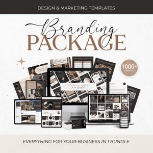 1000 Branding Paket Vorlagen DIY Branding Kit Social Media Branding Bundle Small Business Bundle Marketingvorlagen Social Media-Manager