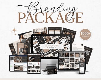 1000 Branding Package Templates DIY Branding Kit Social Media Branding Bundle Small Business Bundle Marketing templates Social media manager