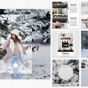 Winter Instagram Post Templates, Canva Winter Posts for Instagram ...