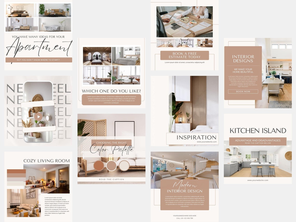 50 Interior Design Instagram Post Template, Interior Design IG Post ...