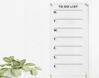 Acrylic to Do List Personalized Dry Erase Board Memo Board for Wall Acrylic  Weekly Planner With Marker Office Decor Home Decor 