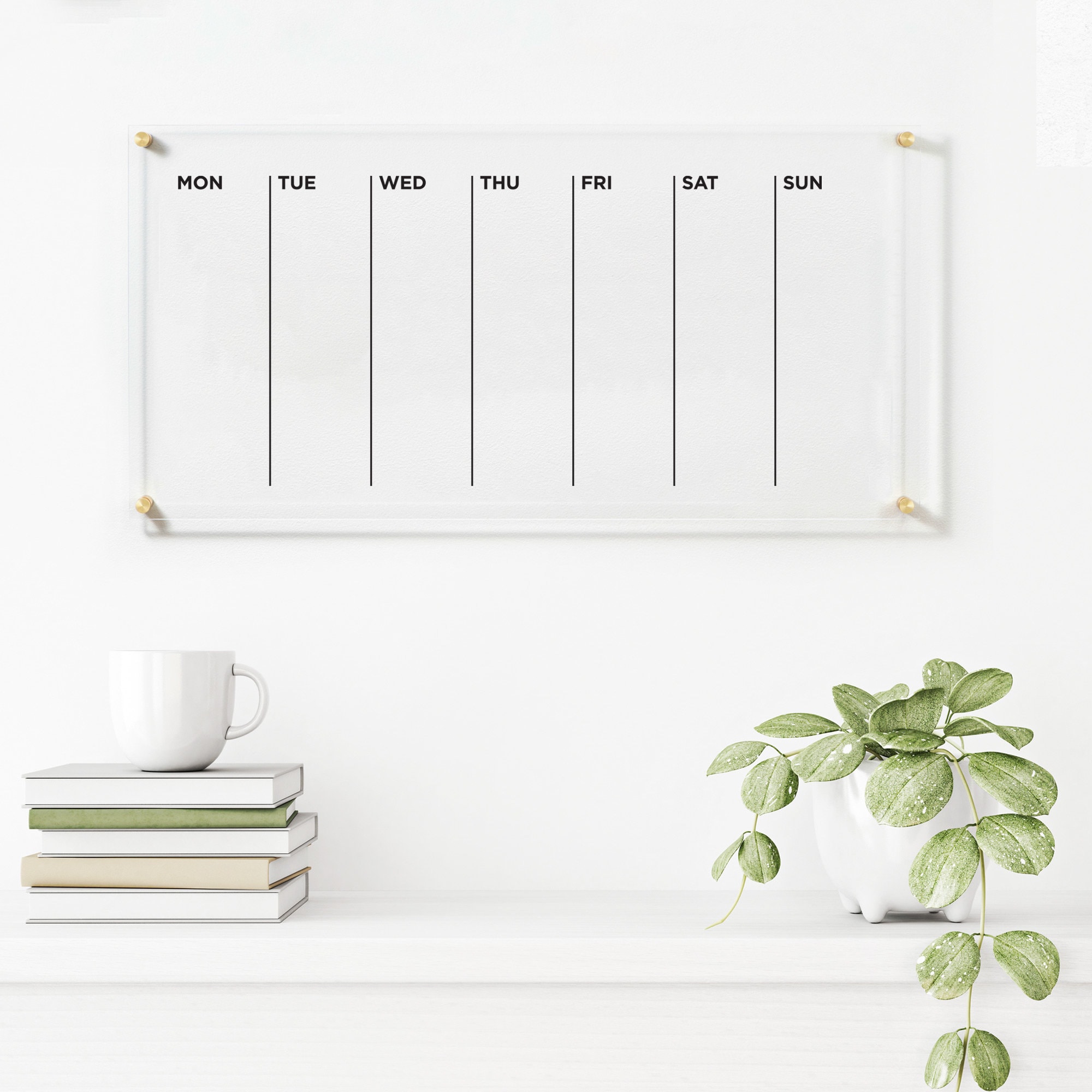 Acrylic Weekly Planner Dry Erase Weekly Calendar Etsy UK