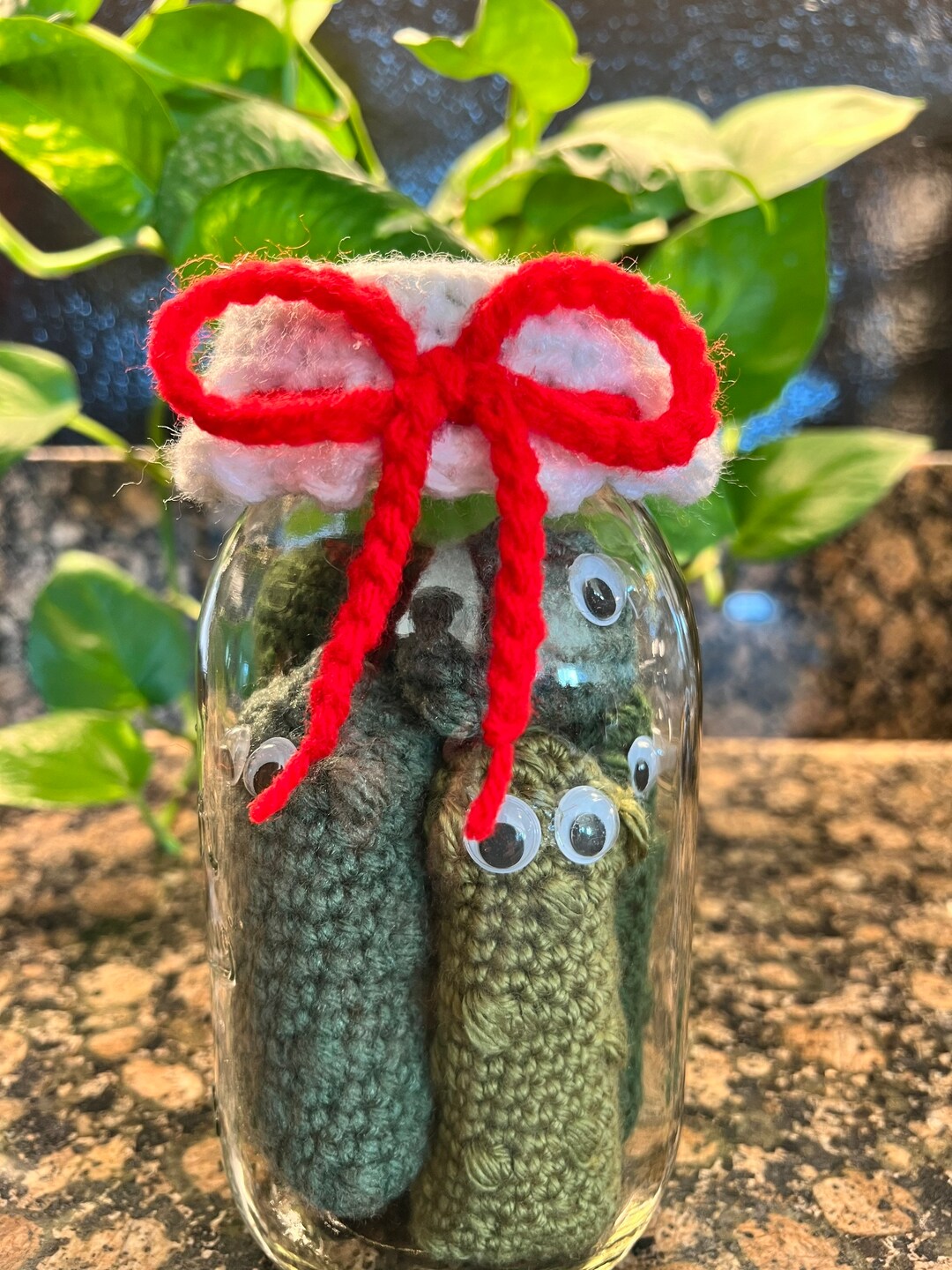 Crocheted Pickles in a Jar Etsy