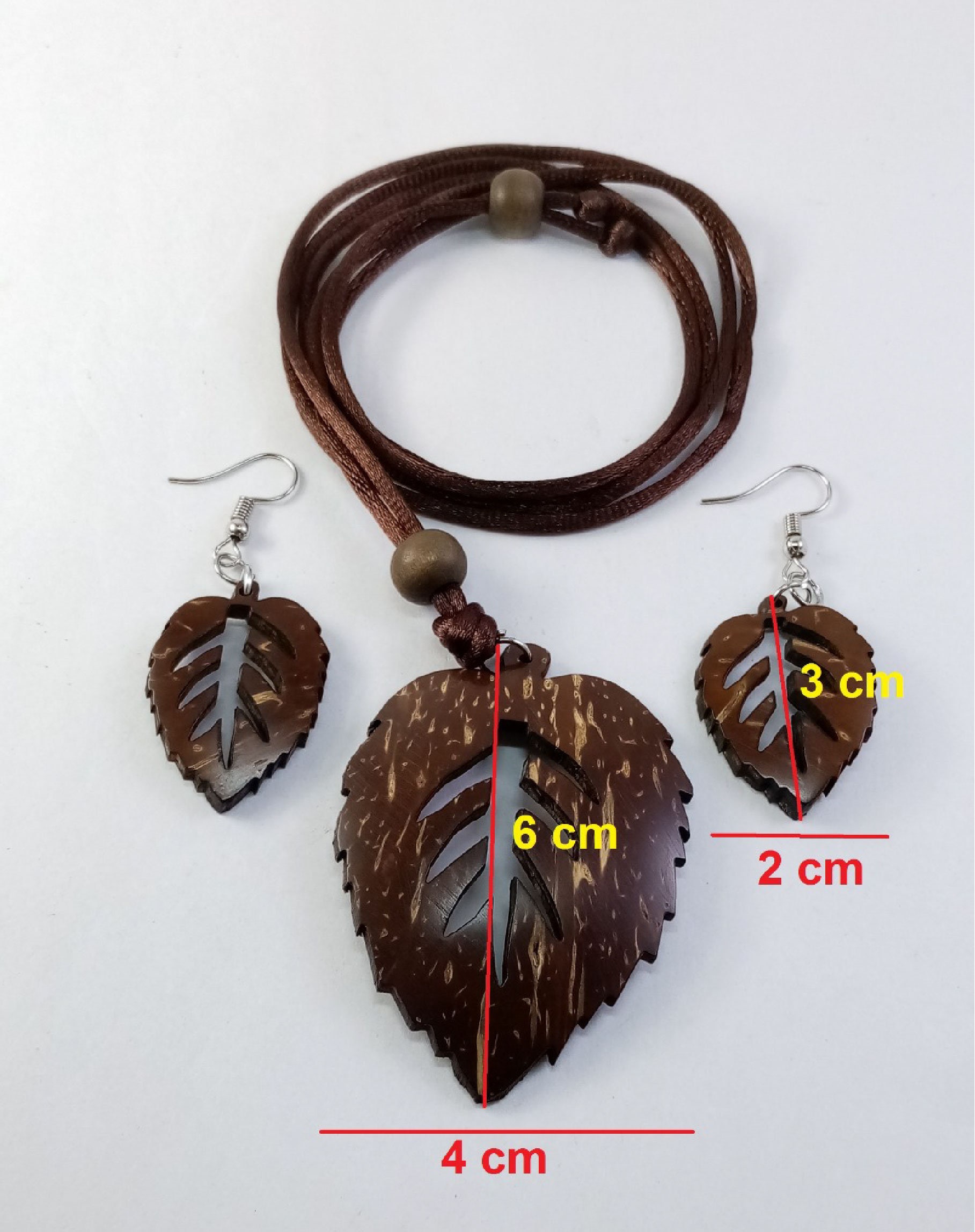 Brown Geometric Coconut Shell Earrings - Galapagos Tagua Jewelry