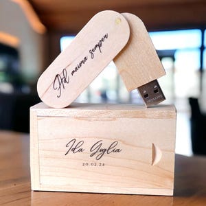 Personalized wooden usb, wedding photographer gift, clé usb bois mariage, usb stick holz, chiavetta usb legno incisa, graduation gift