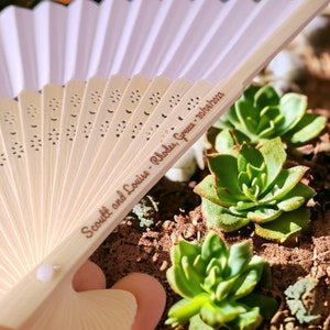 Ventagli personalizzati in legno di bamboo - Regali unici per ogni occasione - Ventaglio Matrimonio