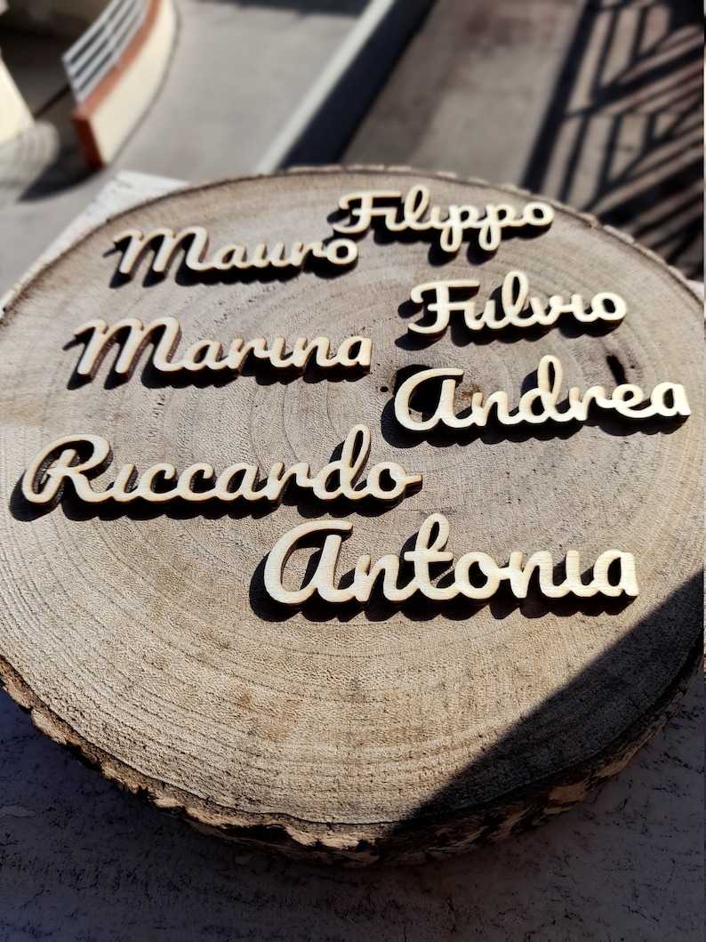 Evergd 50 Segnaposto In Legno Rustico Con Fessura - Per Matrimonio, Feste, Numeri Tavolo