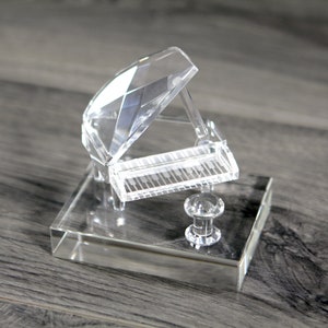 Crystal Piano Award - Piano Figure - Great for recital awards, progress awards, achievement award, piano award