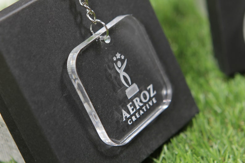custom engraved keychain with logo