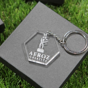 custom engraved acrylic keychain