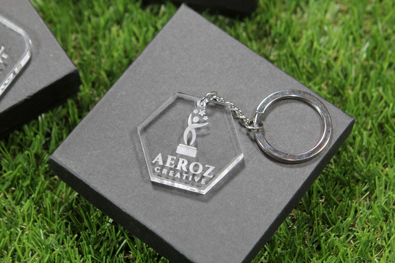 custom engraved acrylic keychain