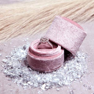 Velvet Engagement Ring Box - Great for proposals, weddings, anniversary, gifts
