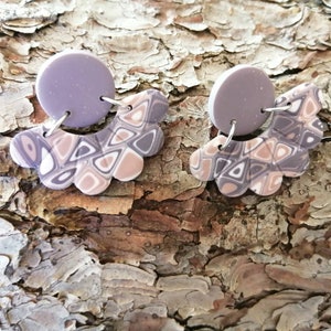 Polymer clay Ohrringe, handgefertigt, Unikat, Statement Ohrringe