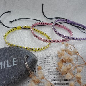 Macrame friendship bracelet gift pearl bracelet beads