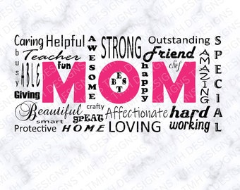 Mom SVG - Mum SVG - Mom Description SVG - Digital Download eps dxf png