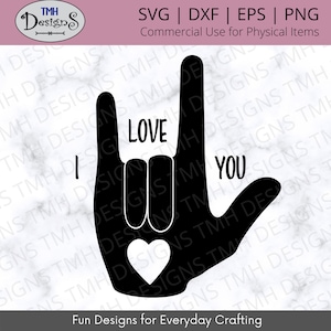 Sign Language SVG - I Love You SVG - Digital Download eps dxf png