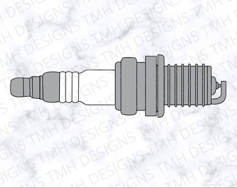 Spark Plug SVG - Car SVG - Car Part SVG Digital Download eps dxf png