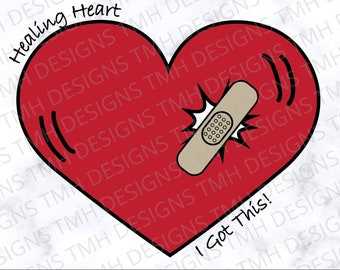 Healing Heart SVG - Broken Heart SVG - Relationship SVG - Digital Download eps dxf png
