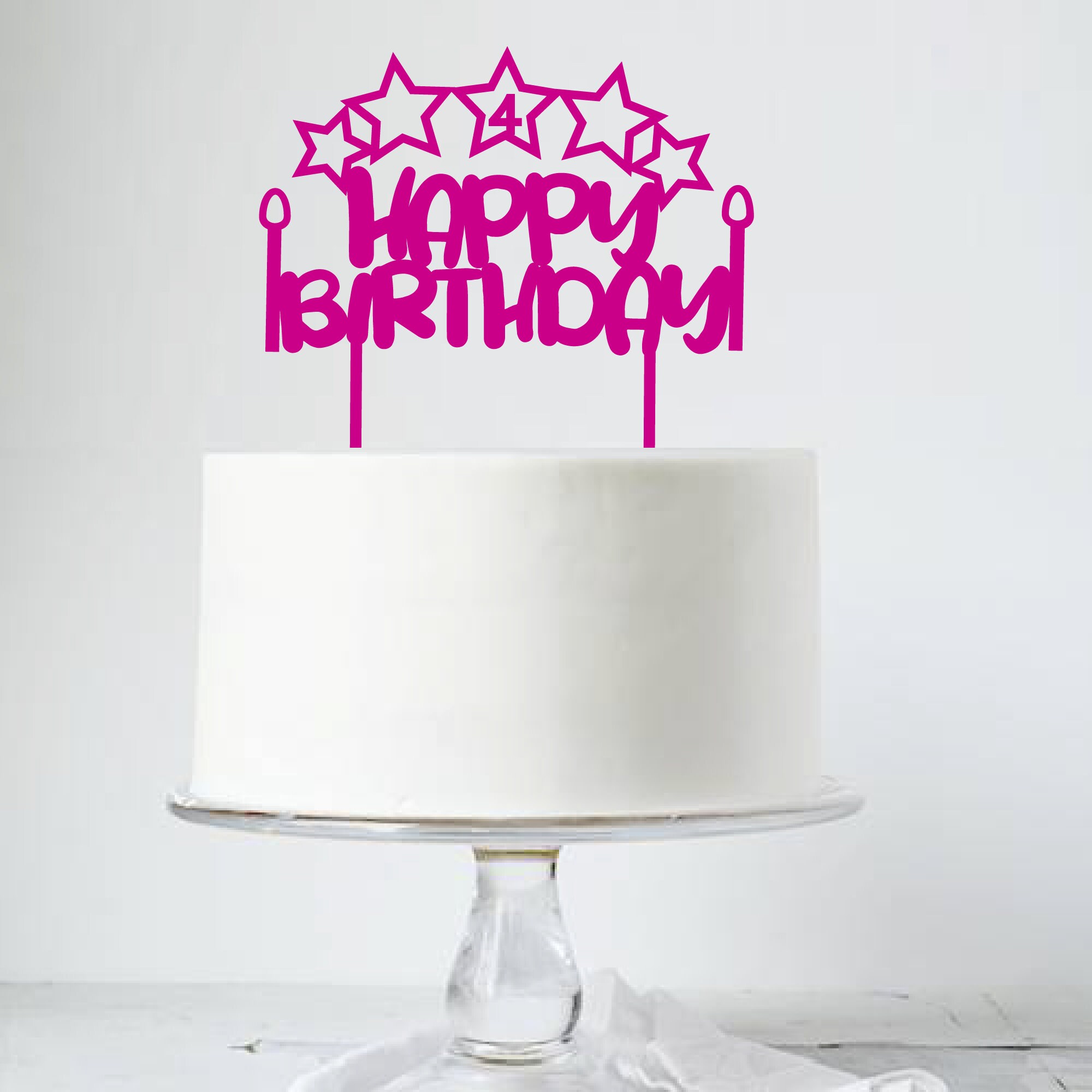 Topper per torta con nome personalizzato - Topper per torta con nome moderno - Decorazione topper per torta di compleanno, nome singolo, decorazione per torta tagliata al laser - Italia