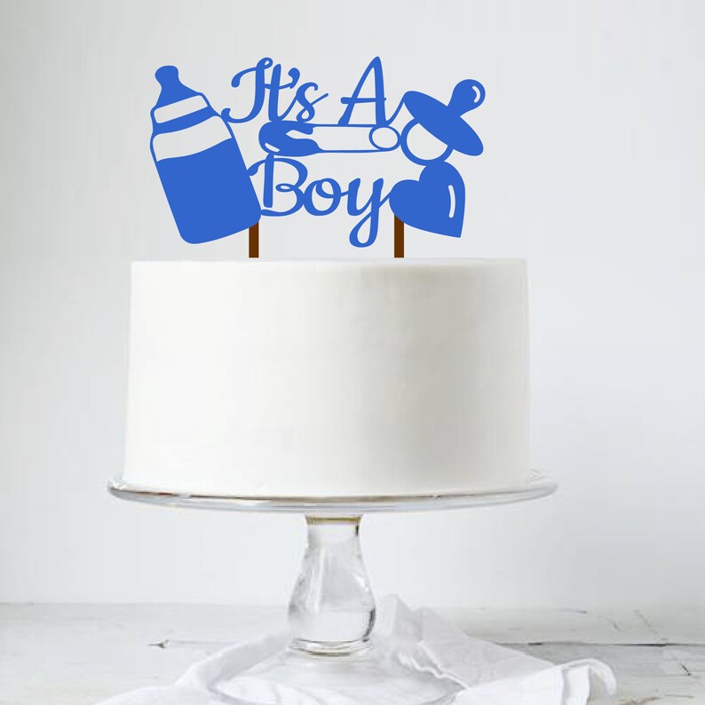 It's A Boy Cake Topper SVG Baby Shower SVG Cake Topper SVG Digital Download Eps Dxf Png Etsy