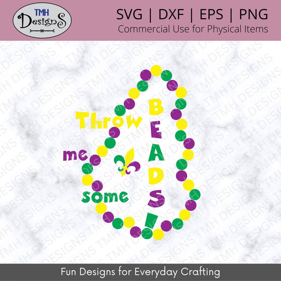 Mardi Gras SVG Bead SVG Digital Download Eps Dxf Png - Etsy