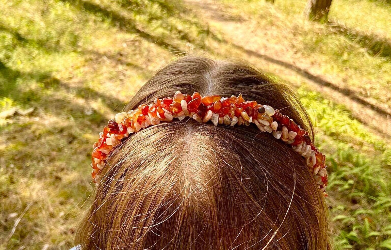 Handmade hair accessory with real and raw stones/handmade gift Etsy