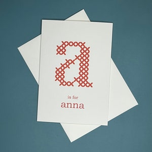 Novo bebê, CrossStitch de aniversário, personalizado, cartões comemorativos