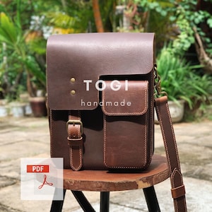 Pattern Leather Bag, Leather Bag pattern, Crossbody Bag PDF, Crossbody Bag Pattern, Leather Pattern, Leather Handmade, Template Digital, PDF