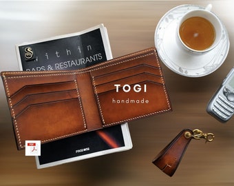 Leather Bifold Wallet PDF Schnittmuster: Handmade-Vorlage (12x9.5 cm)