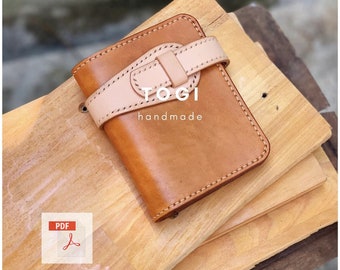 Pattern Leather Wallet, Japanese Wallet PDF, Short Wallet PDF,  Mid  Wallet Template, Leather Pattern, Leather Handmade, Template Digital