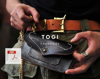 Leather Bike Wallet Pattern: Handmade PDF Template