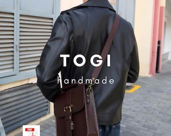 Leder Crossbody Bag Schnittmuster: Handmade Bag Template (PDF)