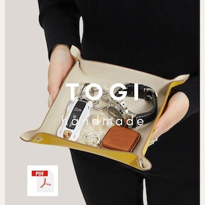 Pattern Leather Tray, Valet Tray PDF, Pattern PDF Valet Tray, Leather Pattern, Leather Handmade, Template Digital, Valet Tray, Tray