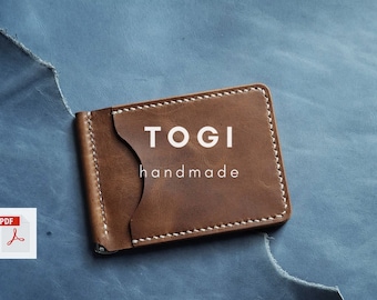 Leather Money Clip Wallet Pattern: Handmade Wallet Template (PDF)