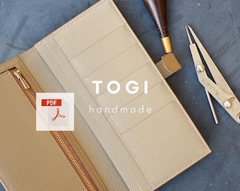 Long Leather Wallet Pattern: Handmade Template (PDF Digital)