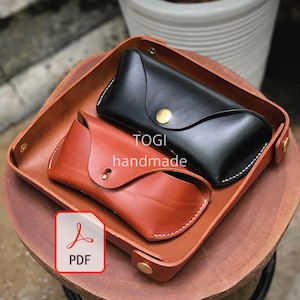 Custodia per occhiali in pelle modello, Custodia per occhiali PDF, Custodia per occhiali PDF modello, Modello in pelle, Pelle fatta a mano, Modello digitale