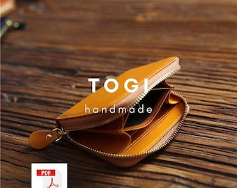 Leather Zipper Wallet PDF Pattern: Short Wallet Template (Digital Download)